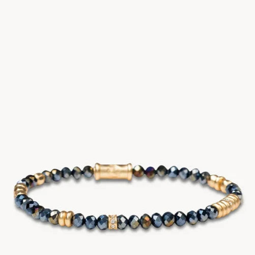 Spartina 449 - Bracelet - Stretch Bracelet 4mm - Iridescent Grey - Findlay Rowe Designs