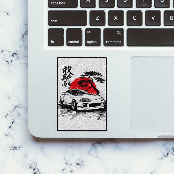 Sports Car Sketch Art Glitter Sticker - Glitter Stickers | STICK IT UP