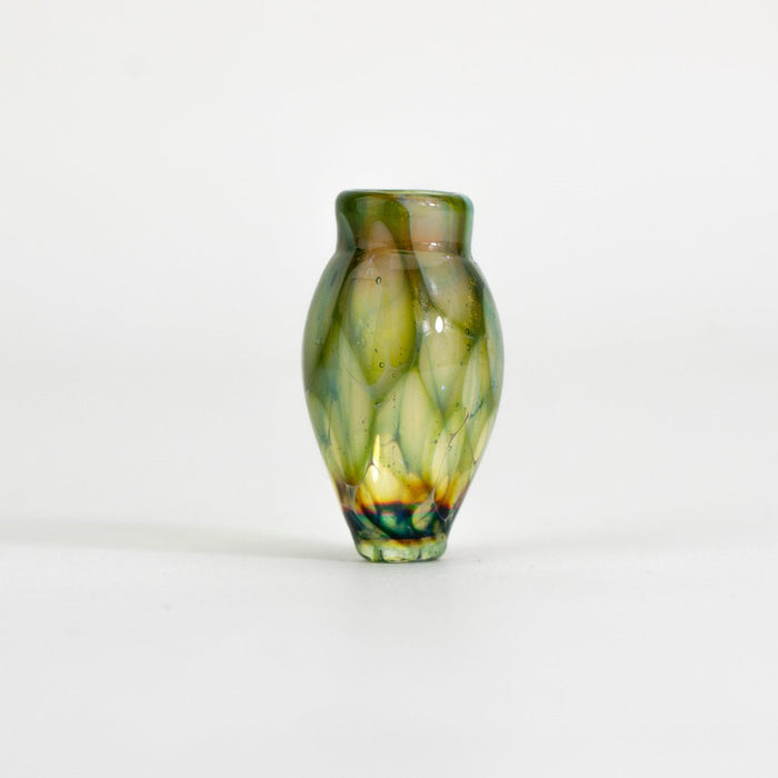 Green glass vase shaped pivot piece