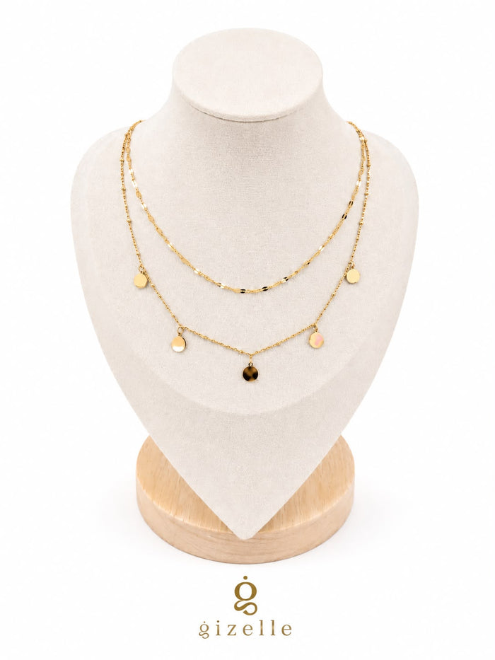 SS Double Circle Necklace (Gizelle)
