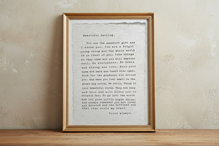 Sugarboo & Co. Handmade Paper Print Letter To Sophie 12"x16"