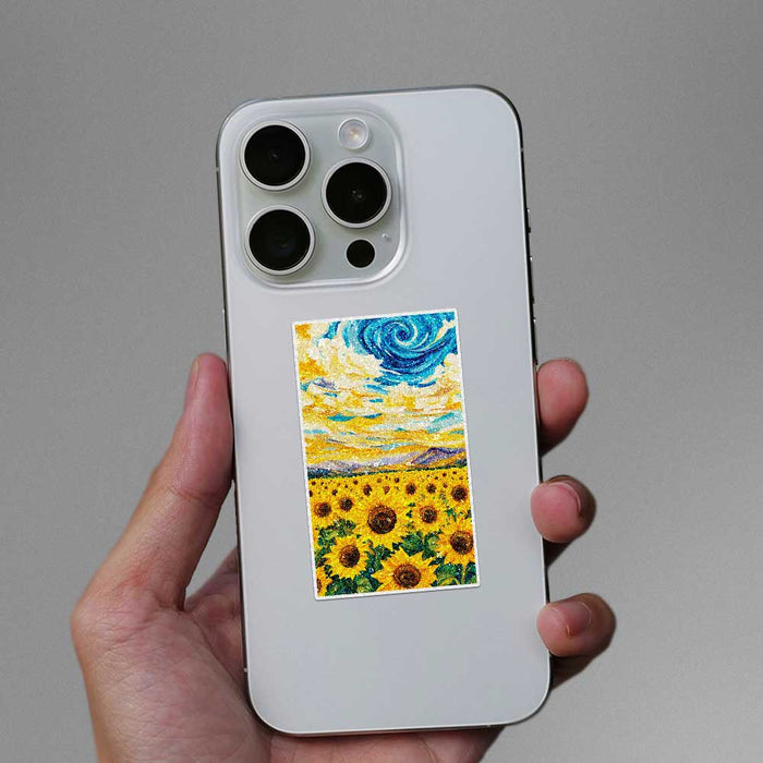 Sunflower Swirl Sky Glitter Sticker - Glitter Stickers | STICK IT UP