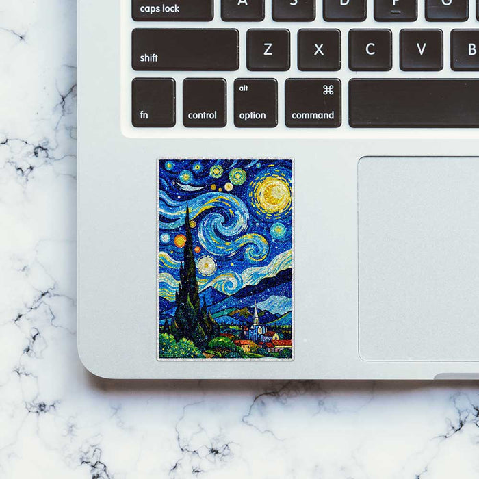 Swirling Night Sky Art Glitter Sticker - Glitter Stickers | STICK IT UP