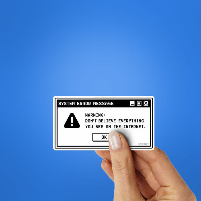 System Error Message Sticker - Stickers | STICK IT UP