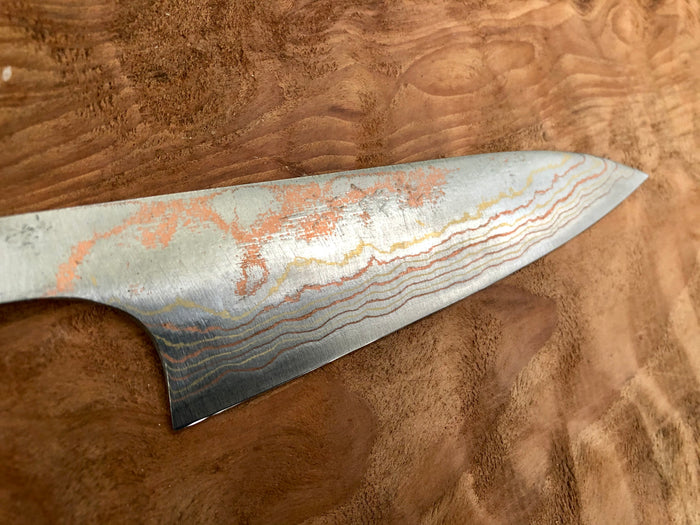 Takeshi Saji Rainbow Ao 2 Damascus 150mm  petty - blade only
