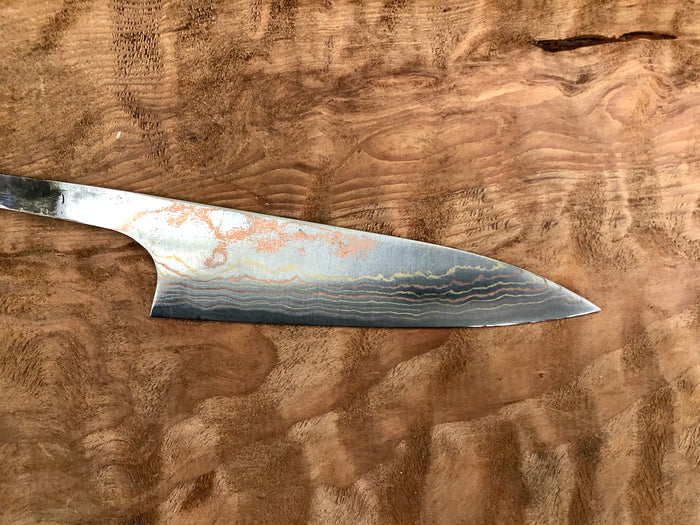Takeshi Saji Rainbow Ao 2 Damascus 150mm  petty - blade only