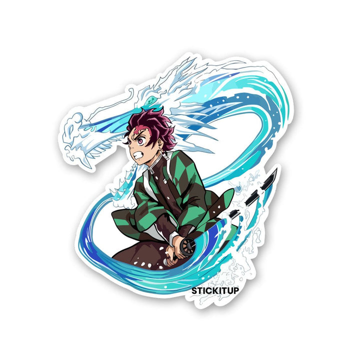 Tanjiro water breathing forms Sticker - Stickers | STICK IT UP