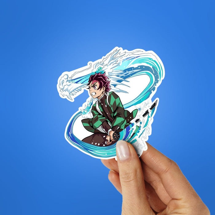 Tanjiro water breathing forms Sticker - Stickers | STICK IT UP