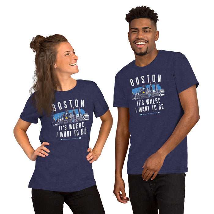 Two people wearing navy blue t-shirts with a graphic design and text on a white background and tartan army