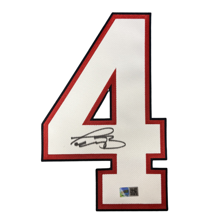 Terrel Bernard Signed White Authentic Jersey Number #4