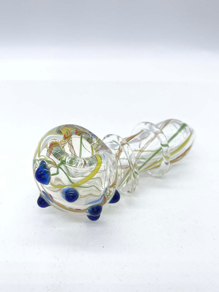 Thick Ringed Spoon with Blue Nubbles