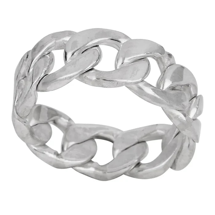Tiger Mountain Jewelry - Chain Link Sterling Silver Ring - La Lovely Vintage