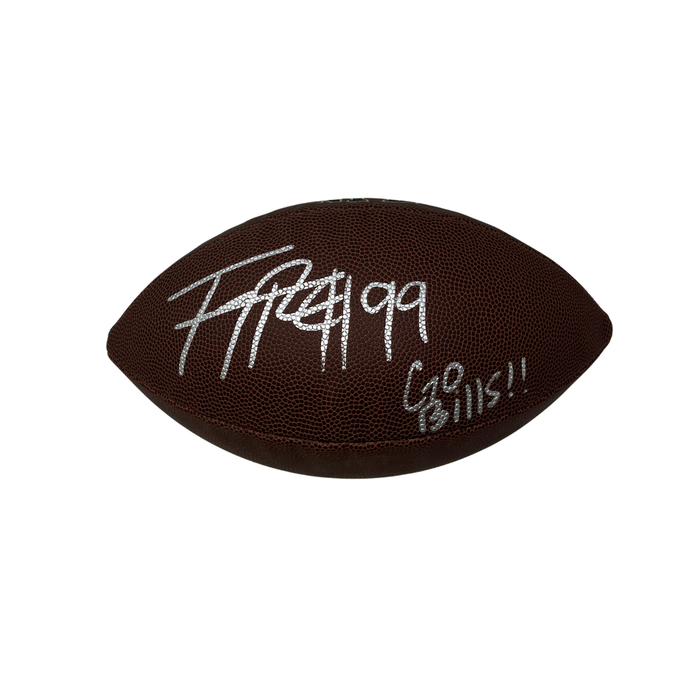 TJ Parker Signed Wilson Replica Football with "Go Bills"