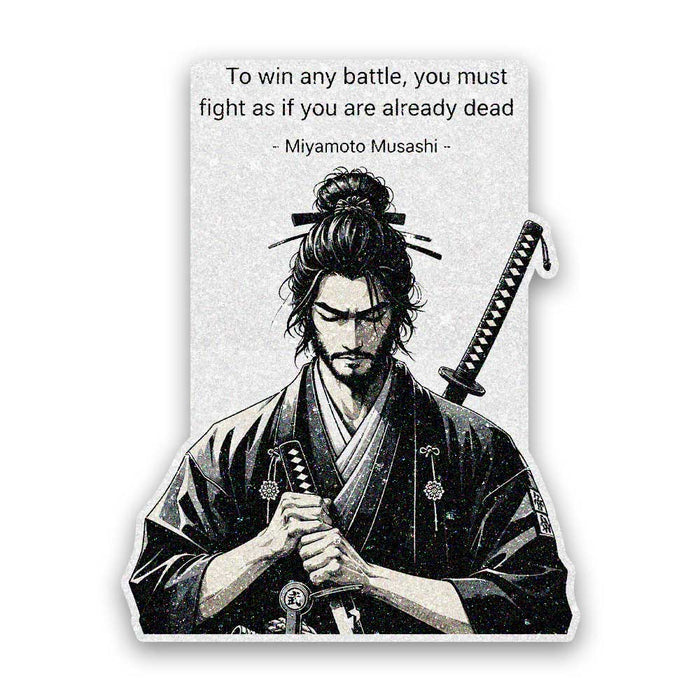 Two Sword Samurai Glitter Sticker - Glitter Stickers | STICK IT UP