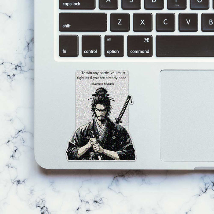 Two Sword Samurai Glitter Sticker - Glitter Stickers | STICK IT UP