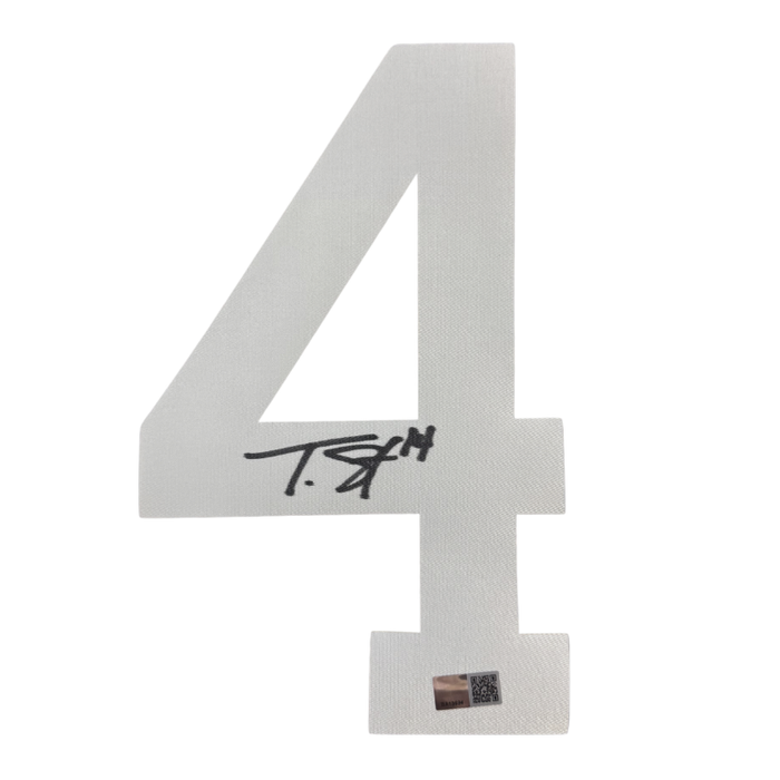 Tyrell Shavers Signed White Pro-Style Jersey Number #4