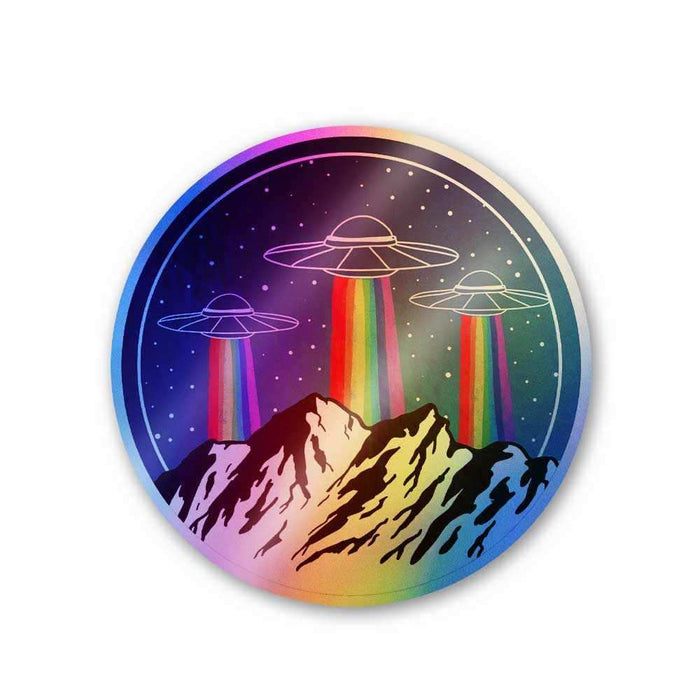 Ufo rainbow Holographic Stickers - Holographic stickers | STICK IT UP