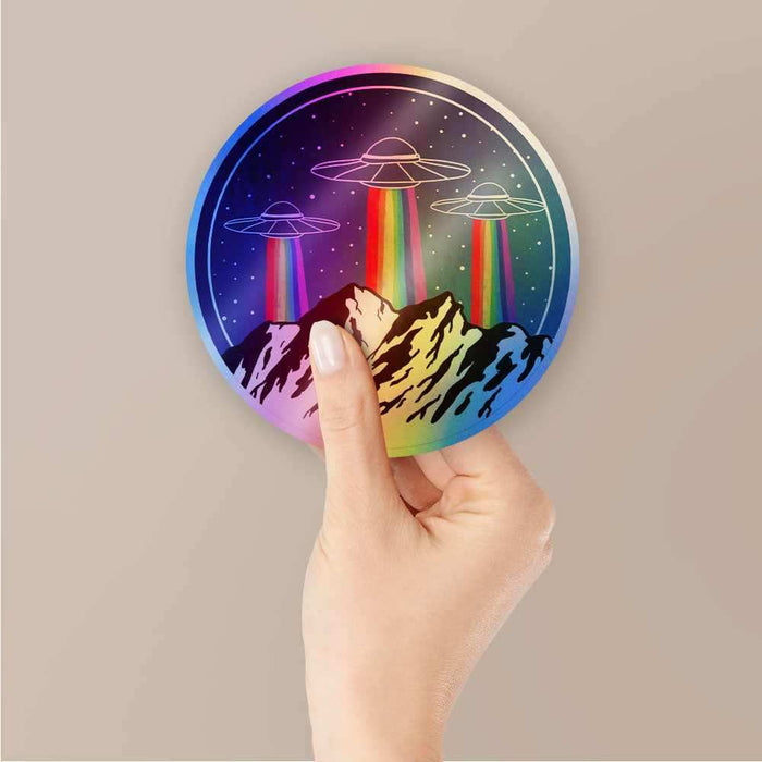 Ufo rainbow Holographic Stickers - Holographic stickers | STICK IT UP