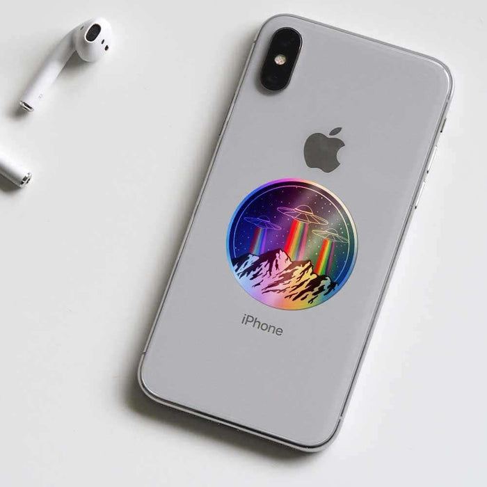 Ufo rainbow Holographic Stickers - Holographic stickers | STICK IT UP