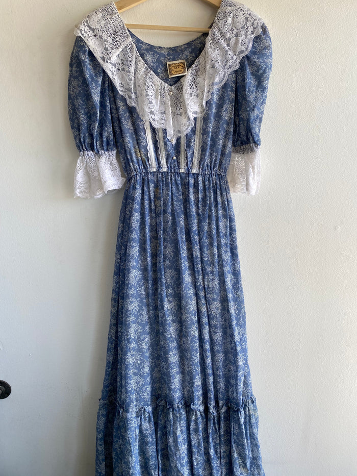 Vintage 1970’s Gunne Sax Floral Prarie Dress - La Lovely Vintage