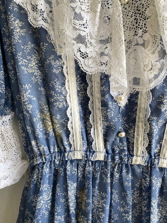 Vintage 1970’s Gunne Sax Floral Prarie Dress - La Lovely Vintage