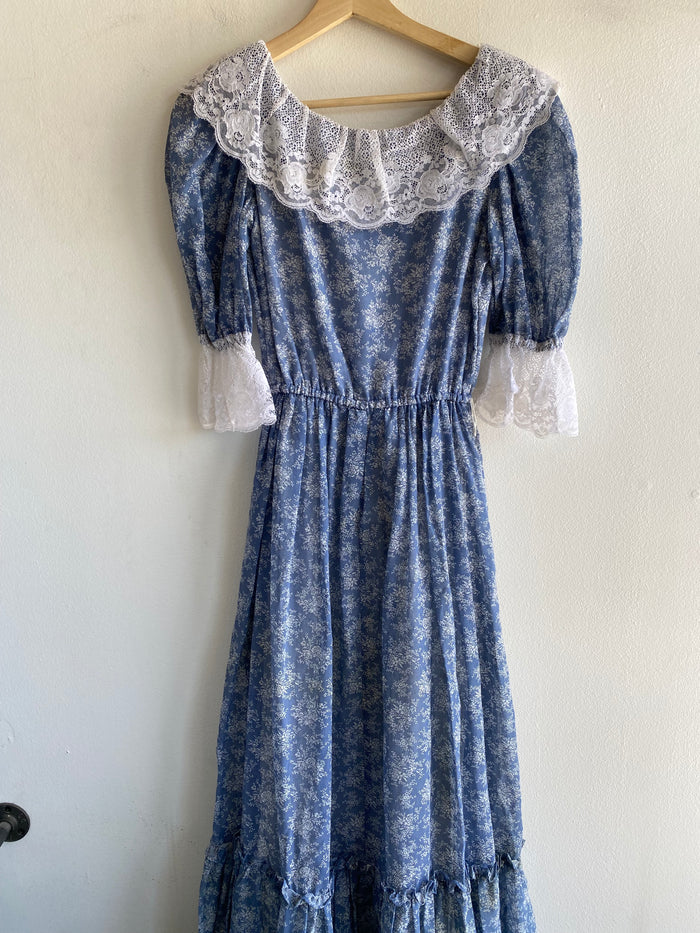 Vintage 1970’s Gunne Sax Floral Prarie Dress - La Lovely Vintage