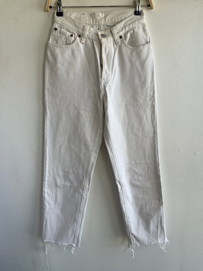 Vintage 1990's Levis 501s White Denim Jeans - La Lovely Vintage