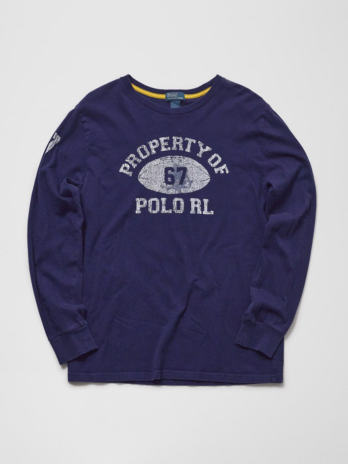 Vintage Polo Ralph Lauren Graphic Long Sleeve Navy