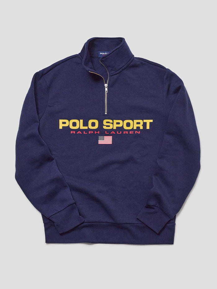 Vintage Ralph Lauren Yellow and Blue Quarter Zip