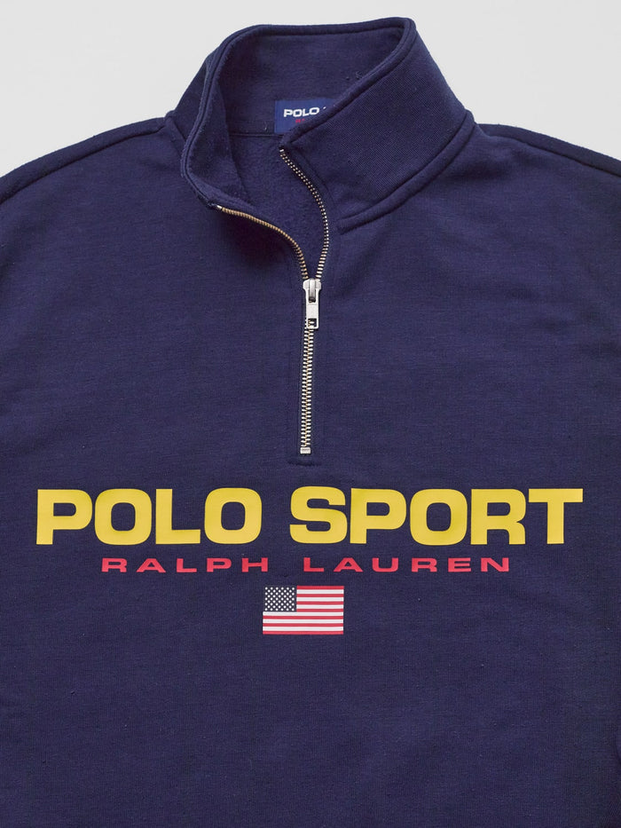 Vintage Ralph Lauren Yellow and Blue Quarter Zip
