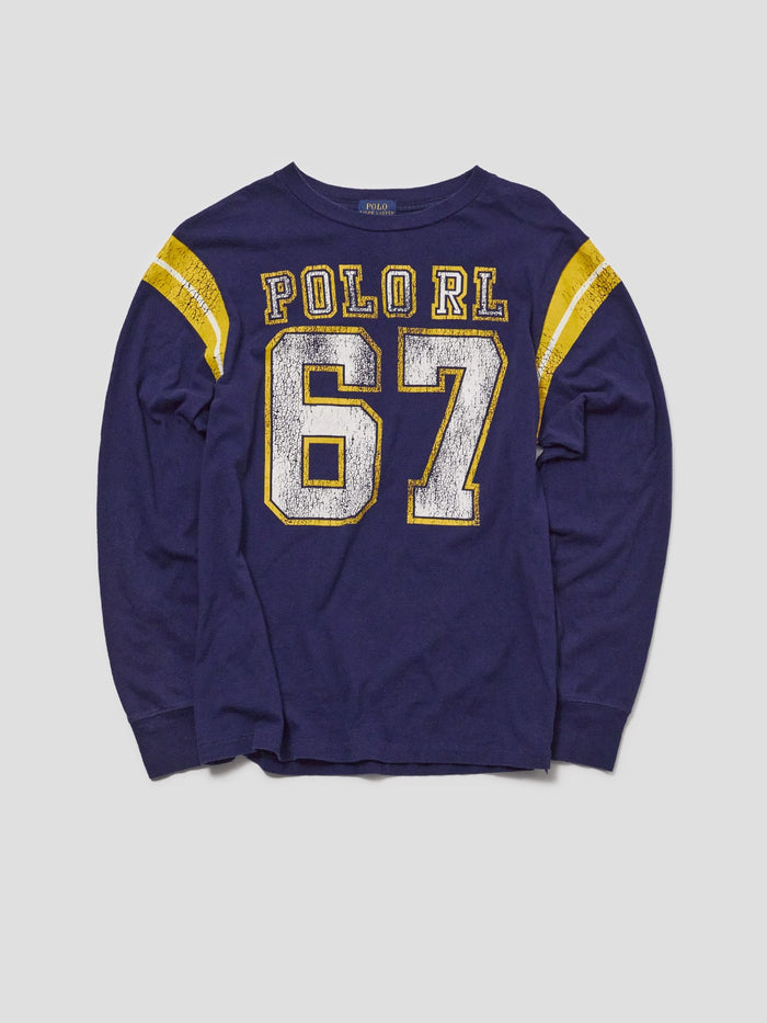 Vintage Ralph Lauren Yellow & Blue Long Sleeve Tee