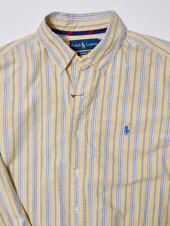 Vintage Ralph Lauren Yellow Striped Shirt