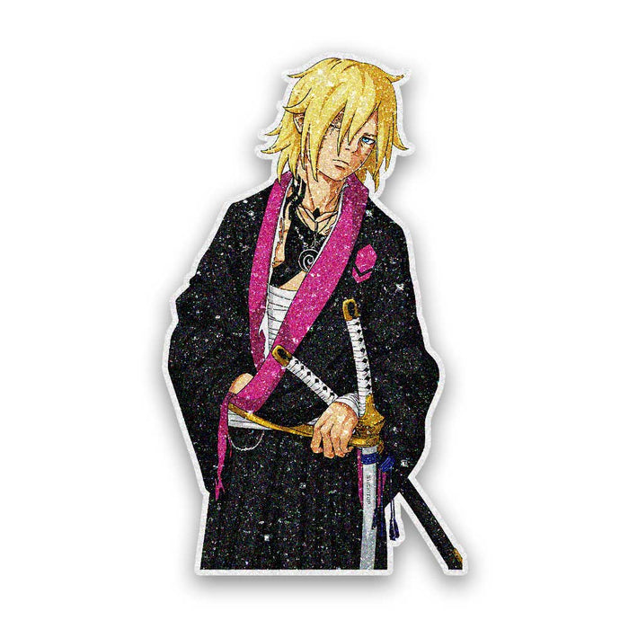 Warrior With Katana Glitter Sticker - Glitter Stickers | STICK IT UP