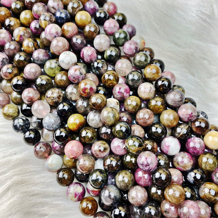 Watermelon Tourmaline 8 mm - The Bead N Crystal & Enclave Gems