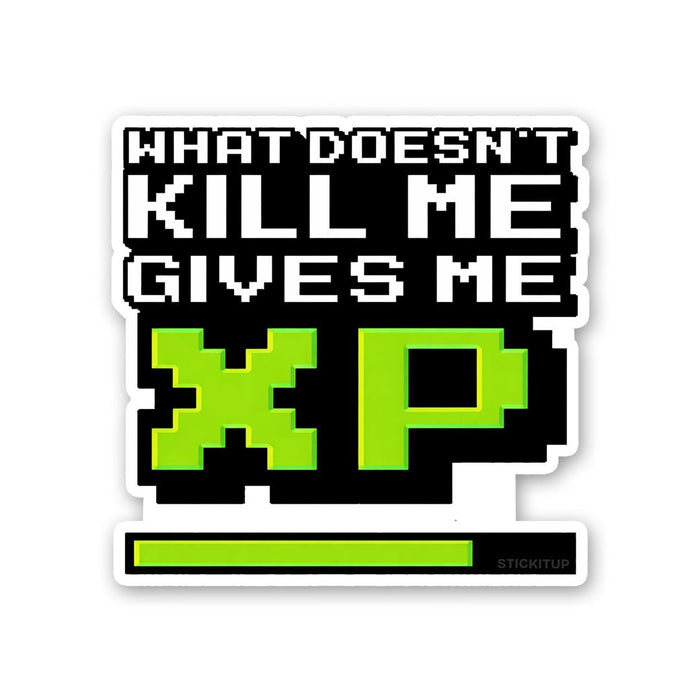 What Doesnt Kill Me Gives Me XP Sticker - Stickers | STICK IT UP