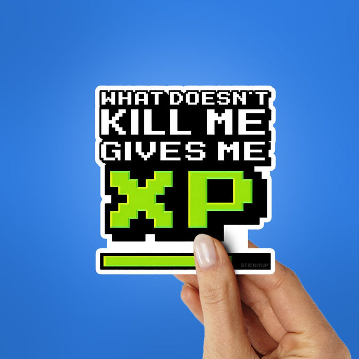What Doesnt Kill Me Gives Me XP Sticker - Stickers | STICK IT UP