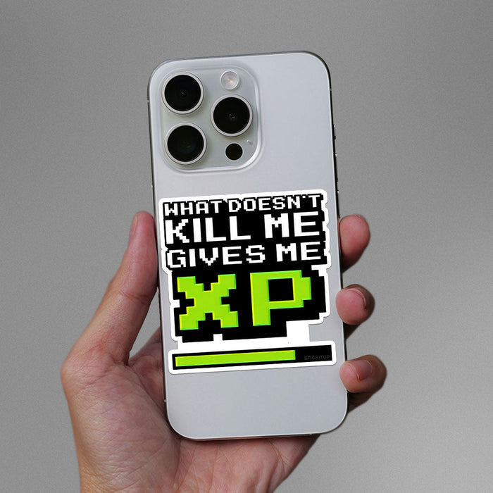 What Doesnt Kill Me Gives Me XP Sticker - Stickers | STICK IT UP
