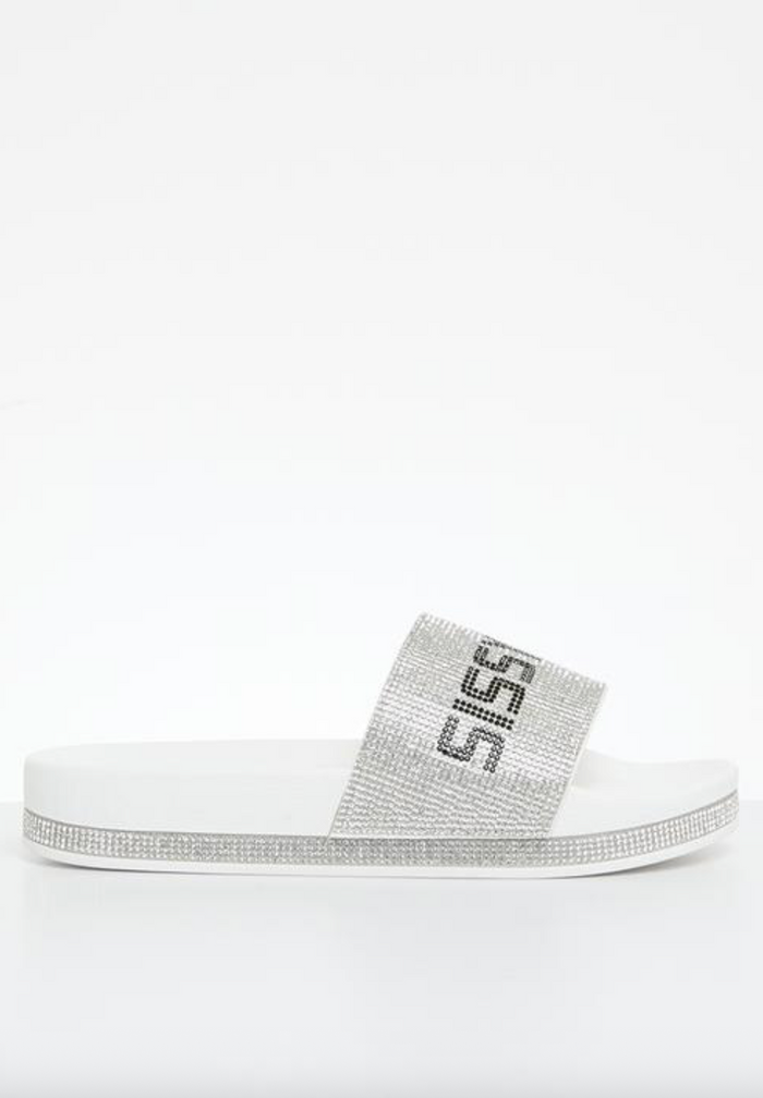 White Sequin Slide (Sissy Boy)