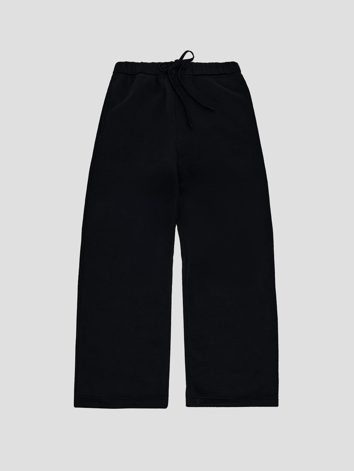 Wide-Leg Sweatpants in Black