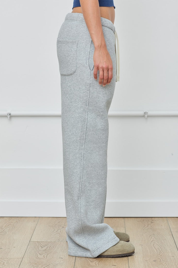 Wide-Leg Sweatpants in Heather Gray