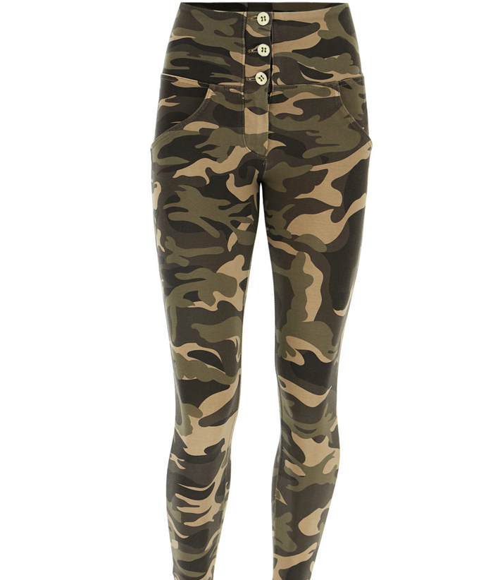 WR.UP Skinny Button High Waist Camouflage (Freddy)